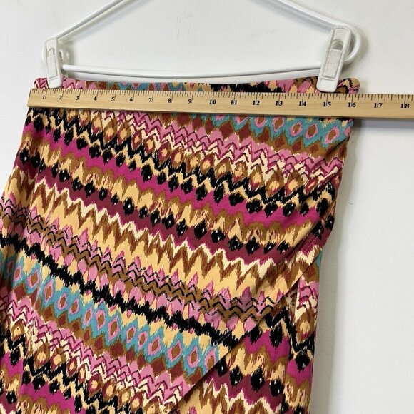 Boden Jersey Midi Skirt Womens Size 12 Side Split Multicolor - Picture 6 of 9